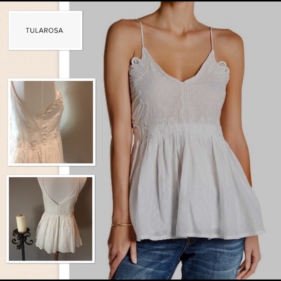 Stunning Tularosa 100% Cotton Lace Cami - Picture 1 of 7